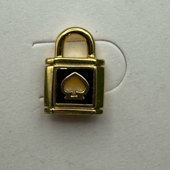 $59 MSRP Kate Spade “ Lock & Spade” Stud Earrings Gold Tone New With Tag & Box - Picture 15 of 17